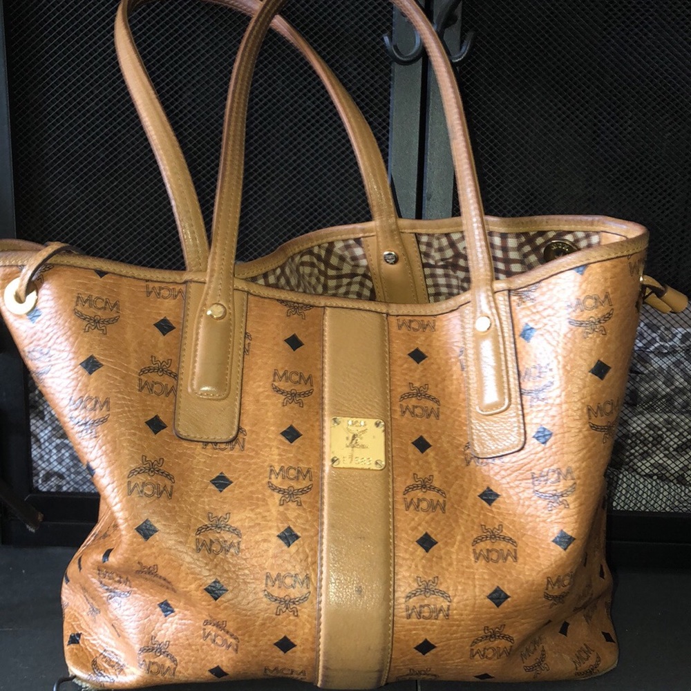 MCM medium brown purse